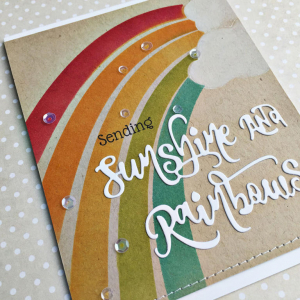 Sunshine & Rainbows Card - detail