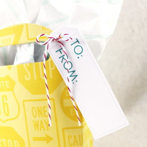 Gift Tote Tag Close Up