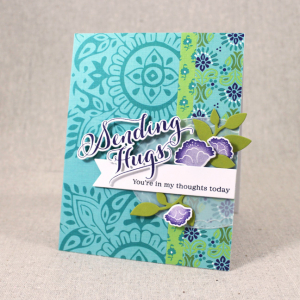 Woodblock Sending Hugs Card