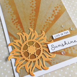 Live in the Sunshine Card - detail