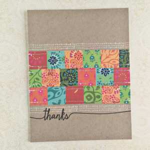Quilted Thanks Card