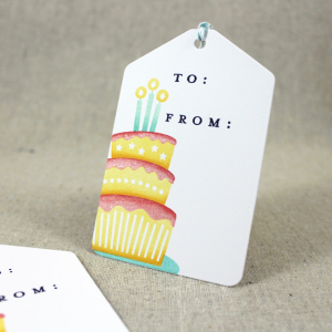 Single Birthday Cake Tag