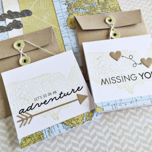 Small Adventure & Missing You Cards - detail