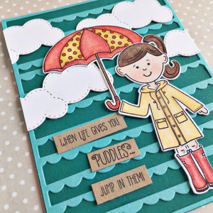 Jump in the Puddles Card - detail
