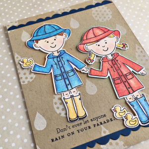 Rainy Day Parade Card - detail