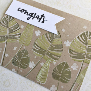 Tropical Congrats Card - detail