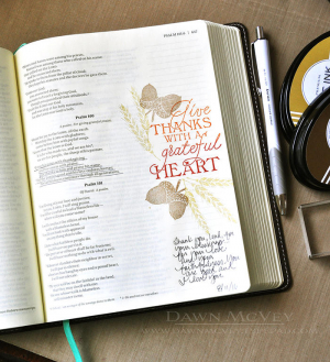 Give Thanks Bible Journaling