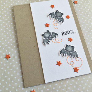 Boo To You Bats Card - detail