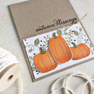 Autumn Blessings Card - detail