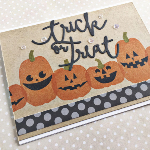 Trick or Treat Pumpkins Card - detail