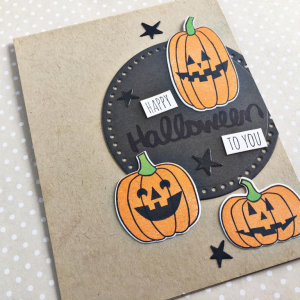 Happy Halloween Pumpkins Card - detail