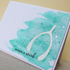 Watercolor Make A Wish Close Up