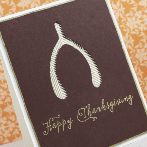 Gilded Happy Thanksgiving Close Up