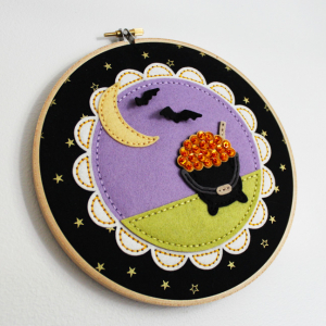 Beaded Cauldron Embroidery Hoop 4
