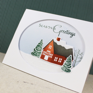 Snowy Season's Greetings Close Up