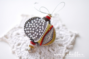 Stitched Ornament - Beaded Side