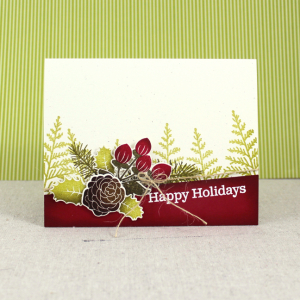 Happy Holidays Geenery Card