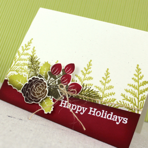 Happy Holidays Geenery Close Up