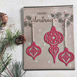 Merry Christmas Ornaments Card