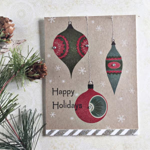 Happy Holidays Ornaments Card