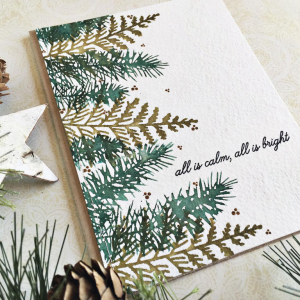All is Calm, All is Bright Card - detail