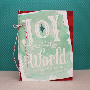 Watercolor Joy To The World Card
