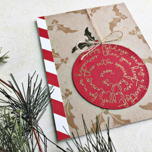 Happy Holidays Ornament Card - detail