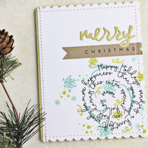 Merry Christmas Swirl Card
