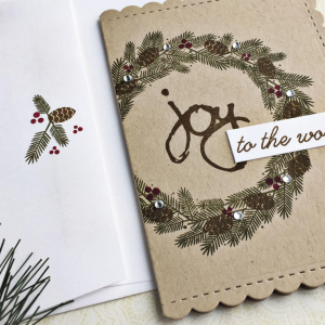 Joy to the World Card - detail