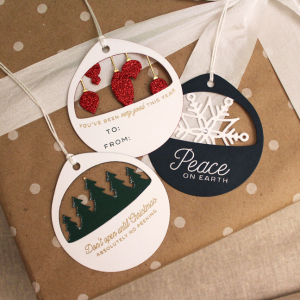 Layered Christmas Cuts Tag Trio