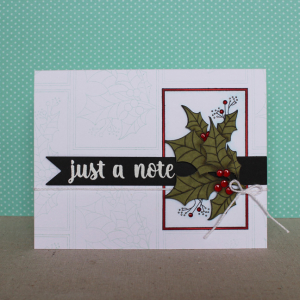 Holly Just A Note Card