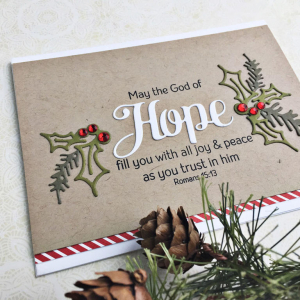 Hope, Joy & Peace Card - detail
