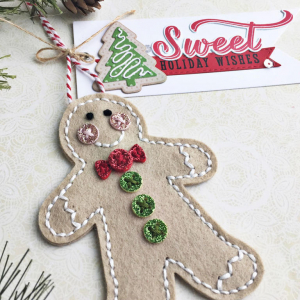 Gingerbread Ornament & Cookie Tag - detail