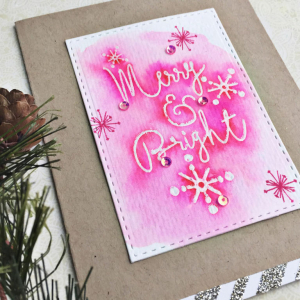 Merry & Bright Card - detail