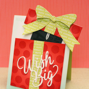 Wish Big Gift Box Card - Lifted Lid