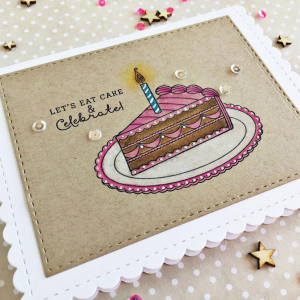Eat Cake & Celebrate Card - detail