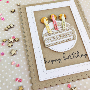 Happy Birthday Cake Card - detail