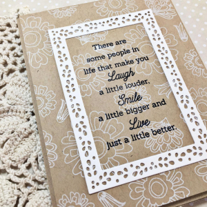 Laugh, Smile, Live Card - detail