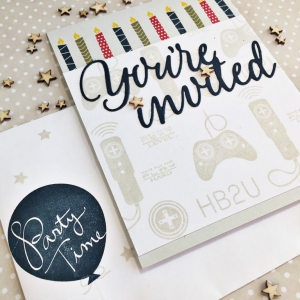 Game On Invitation & Envelope - detail