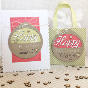 Happy Birthday Special Day Card + Happy Birthday Wish Big Tag & Gift Bag