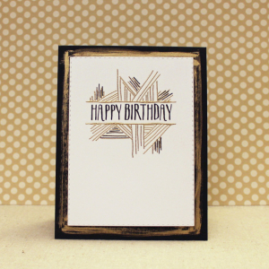 Gold & Black Birthday Card