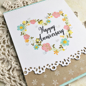 Happy Anniversary Card - detail