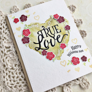 True Love Wedding Card - detail