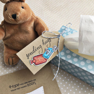 Sending Hugs Tag & Tissue Box