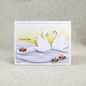 I Love You Swans Card