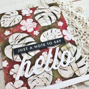 A Note to Say Hello Card - detail