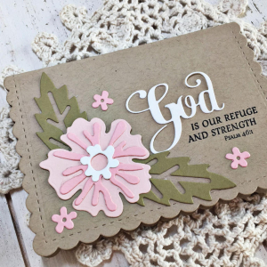 God is Our Refuge Card - detail