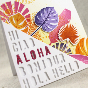 Aloha Card Sentiment Close Up