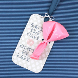 Save The Date Balloon Tag Flat