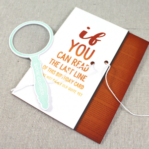 Magnified Birthday Card Flat